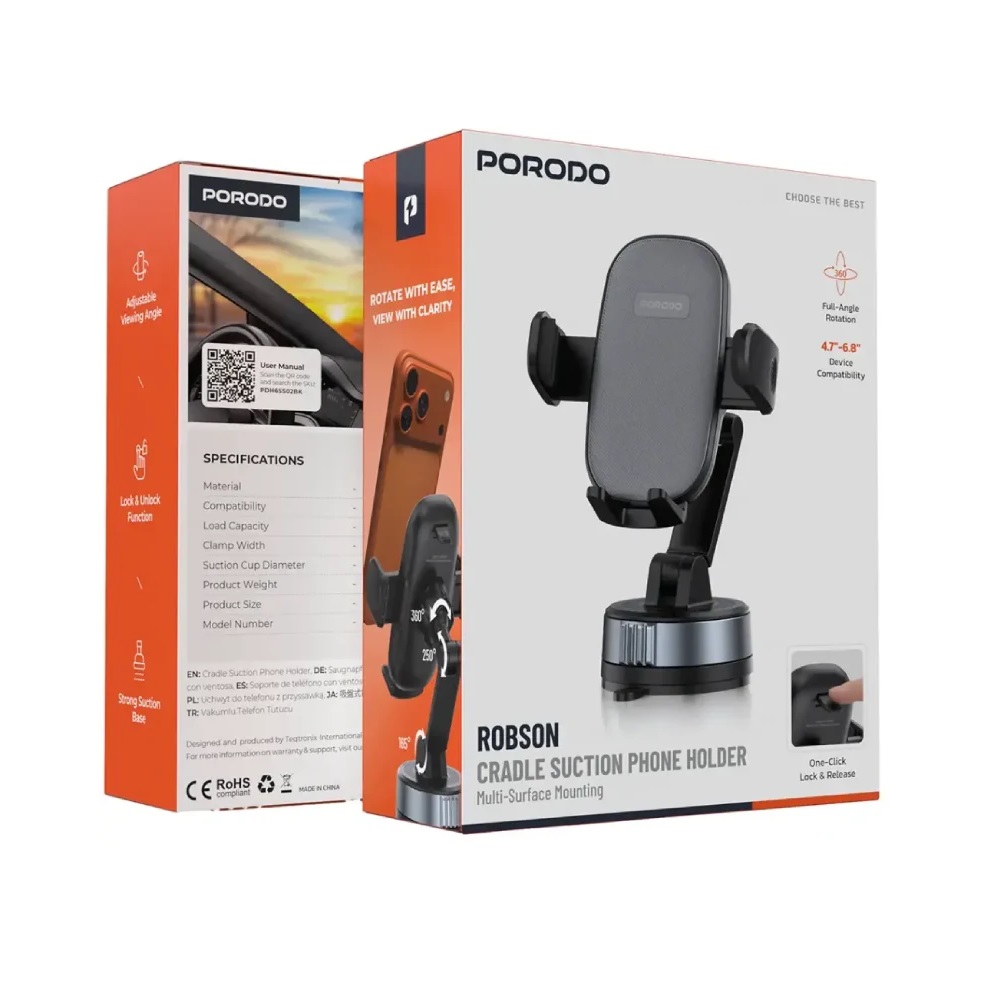 هولدر موبایل ماشین پرودو مدل Porodo Robson PDH6SS02