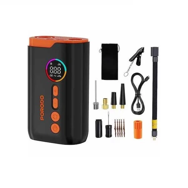 پمپ باد شارژی پرودو مدل Porodo Electric Air Inflator PDLFST181