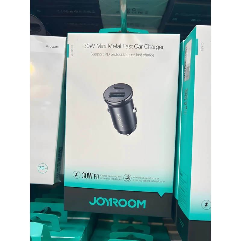 شارژر فندکی فست شارژ ماشین دو پورت تایپ سی 30 وات جویروم JOYROOM CCN06