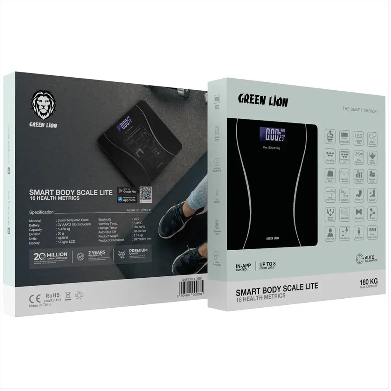 ترازو هوشمند گرین لاین مدل Green Lion Smart Body Scale Lite GWS-11