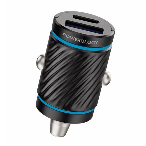 شارژر فندکی خودرو پاورولوژی مدل Powerology Pico Dual Port 36W PCCSR023