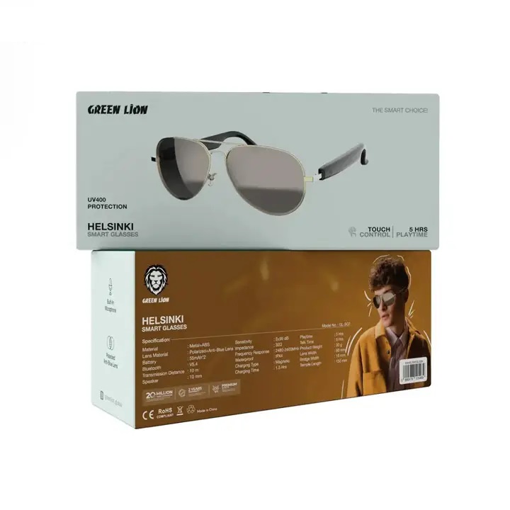 عینک آفتابی هوشمند هلسینکی گرین لاین Green Lion Helsinki Smart Glasses GL-SG7