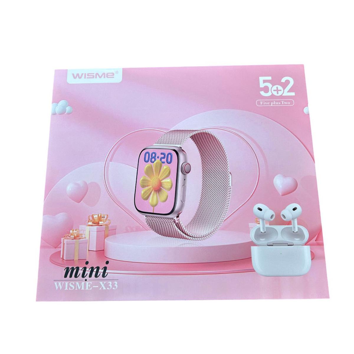 ساعت هوشمند ویسمی مدل Wisme-X33 Mini با ایرپاد و پنج بند