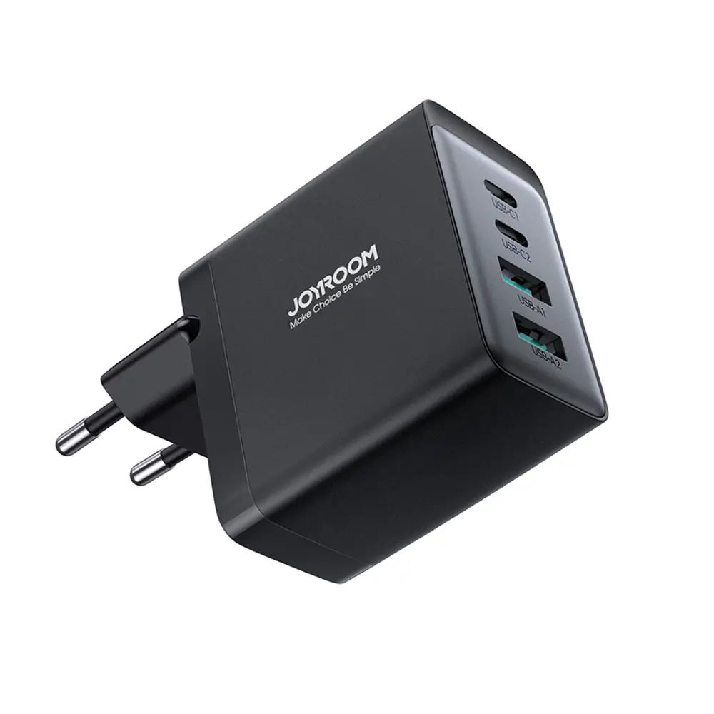 شارژر دیواری تایپ سی و یو اس بی 67 وات با کابل دو سر تایپ‌سی جویروم JOYROOM JR-TCG02