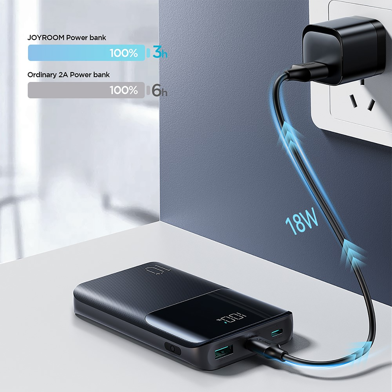 پاوربانک 10000 جویروم مدل Joyroom JR-QP191 MINI توان 22.5 وات