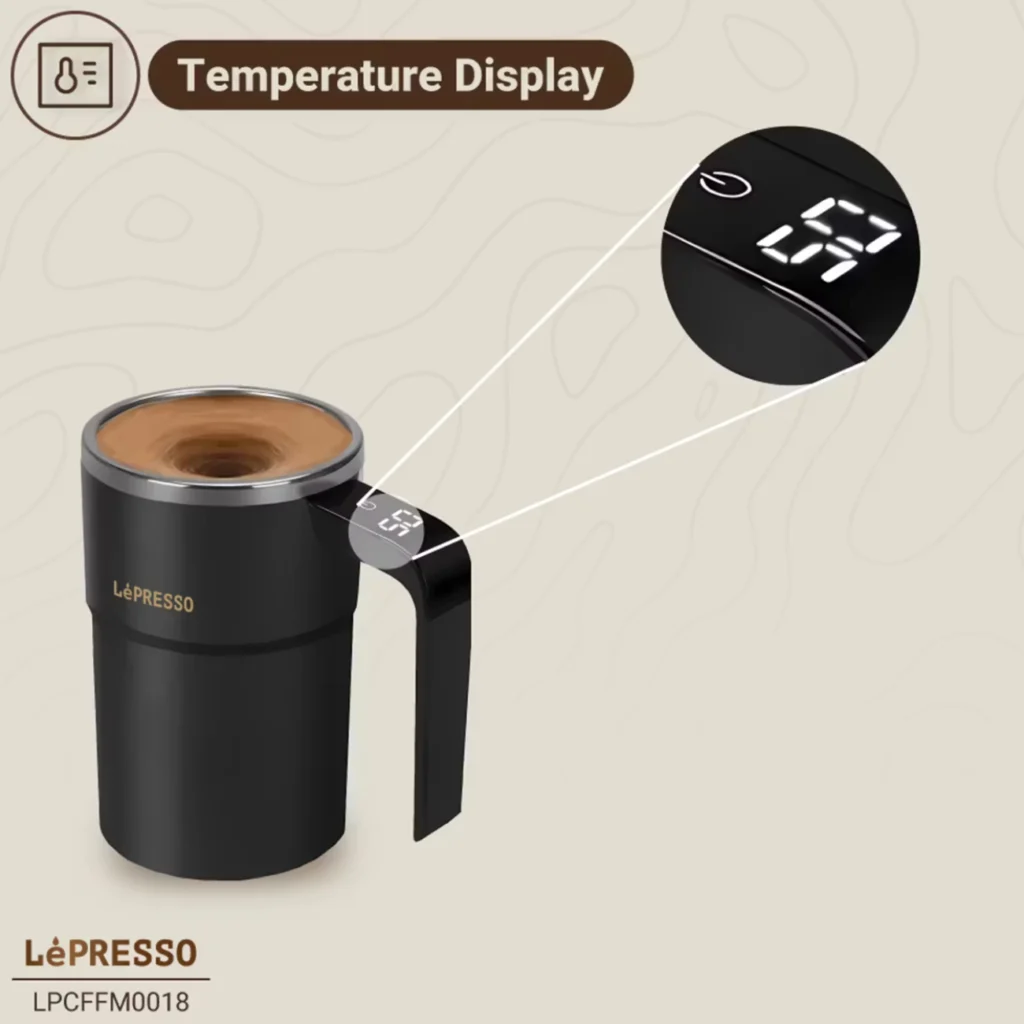 LePresso LP018 Auto Magnetic Stirring Cup LPCFFM0018 ماگ همزن مغناطیسی شارژی لپرسو مدل