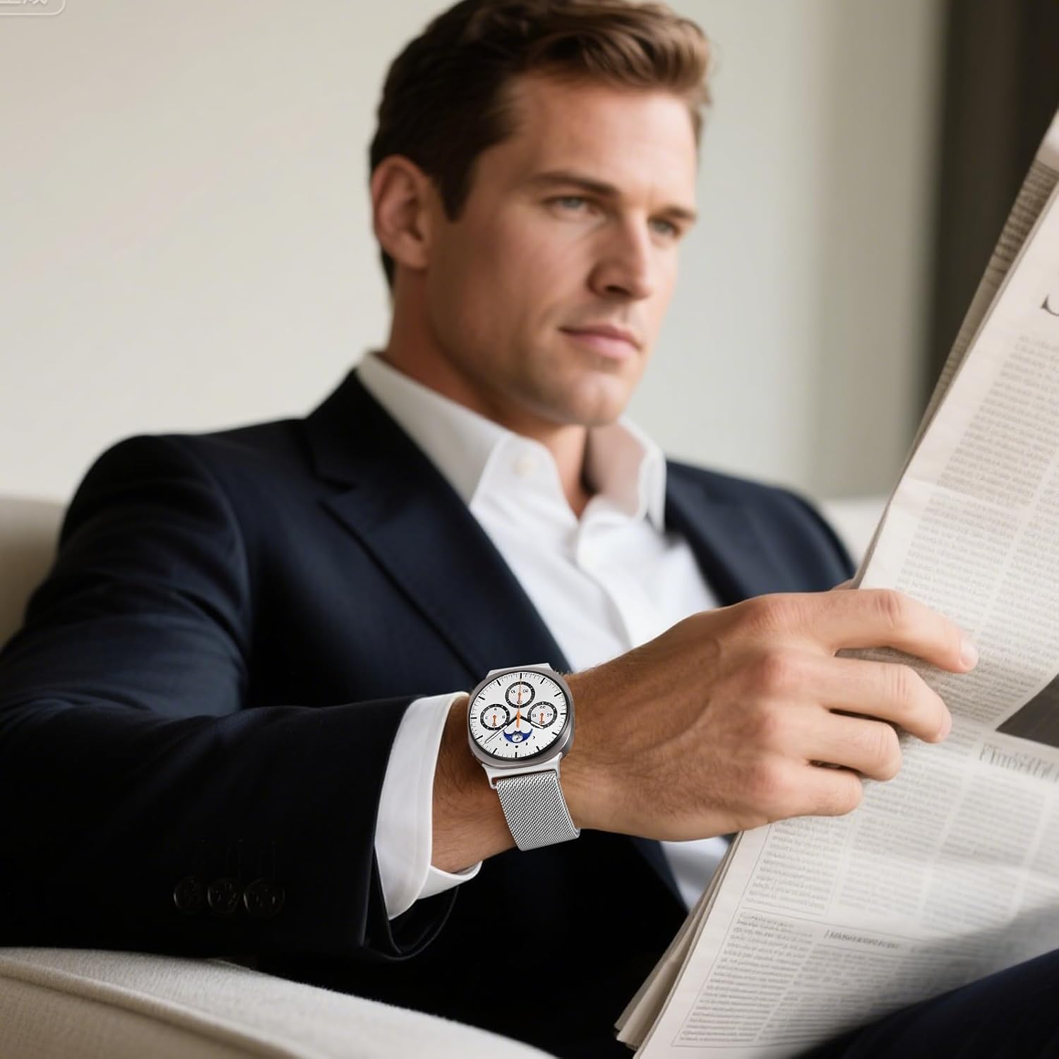 ساعت هوشمند صفحه گرد طرح گلگسی واچ 8 مدل JSYES MS36 با صفحه نمایش آمولد و بدنه آلومینیومی