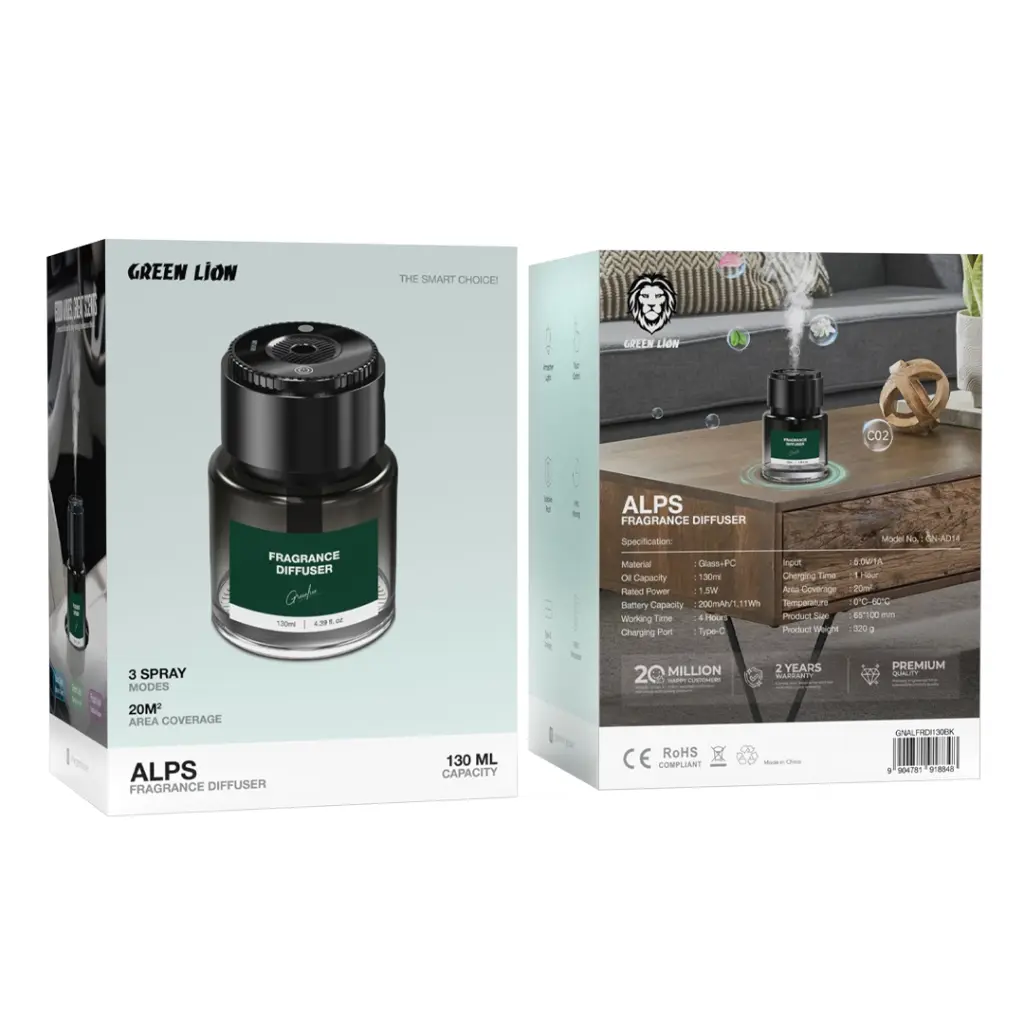 خوشبو کننده هوا گرین لاین مدل Alps ظرفیت ۱۳۰ میلی لیتر GN-AD14