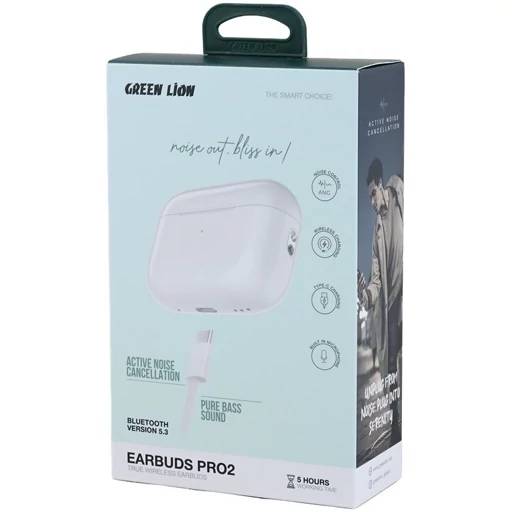 هندزفری بلوتوثی گرین لاین مدل EarBuds Pro GL-P2 ANC نویزکنسلینگ فعال