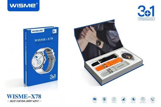ساعت هوشمند صفحه گرد ویسمی مدل WISME-X78 با 3 بند سیلیکونی