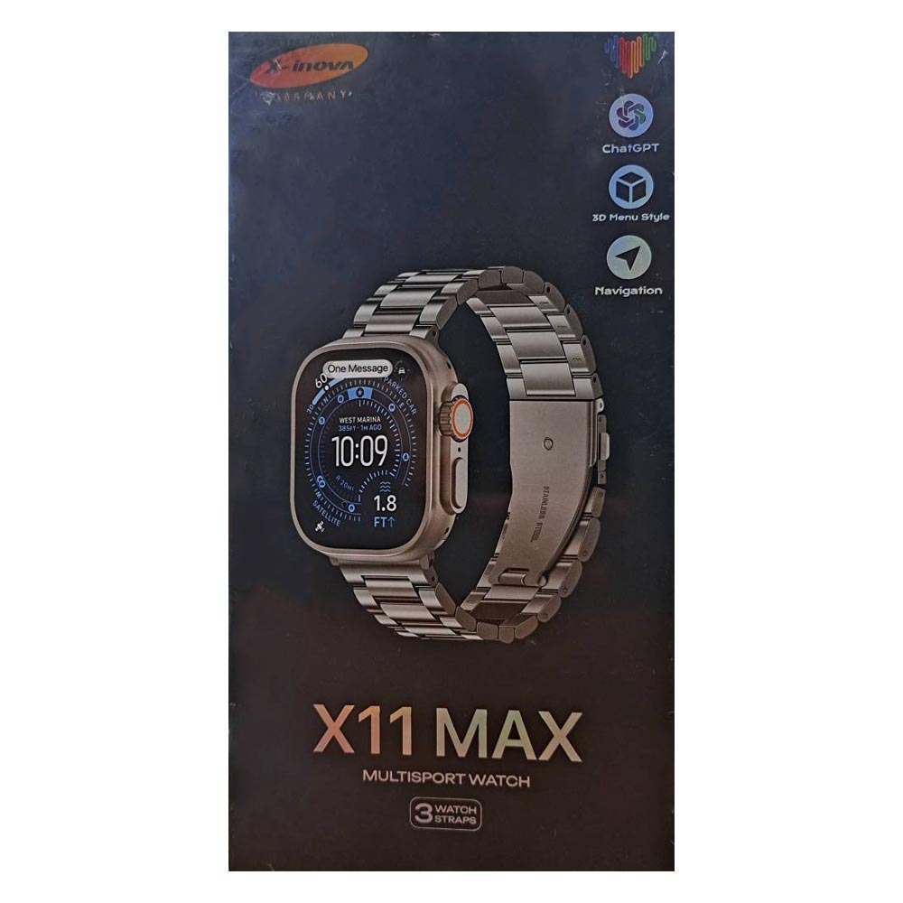 ساعت هوشمند ایکس اینووا مدل Xinova X11 MAX به همراه 3 بند متنوع