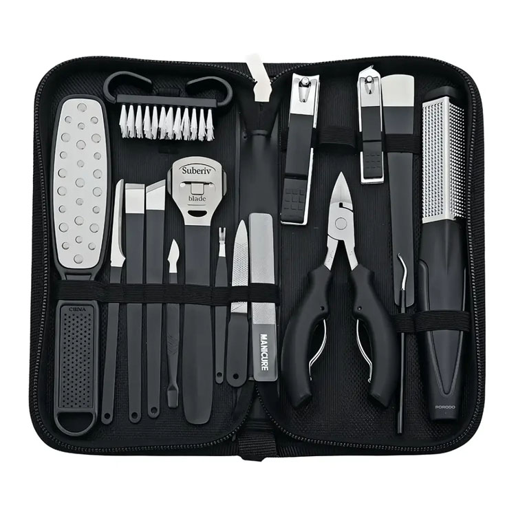 ست ۱۶ کاره مانیکور و پدیکور ناخن‌ پرودو مدل Porodo Manicure & PedicureSet PDLFST8010BK