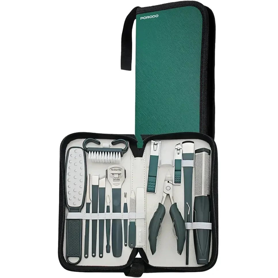 ست ۱۶ کاره مانیکور و پدیکور ناخن‌ پرودو مدل Porodo Manicure & PedicureSet PDLFST8010BK