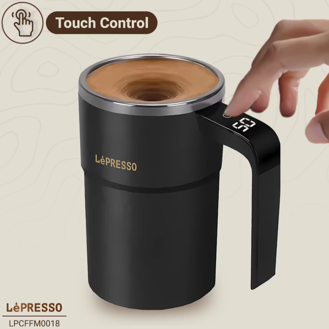LePresso LP018 Auto Magnetic Stirring Cup LPCFFM0018 ماگ همزن مغناطیسی شارژی لپرسو مدل