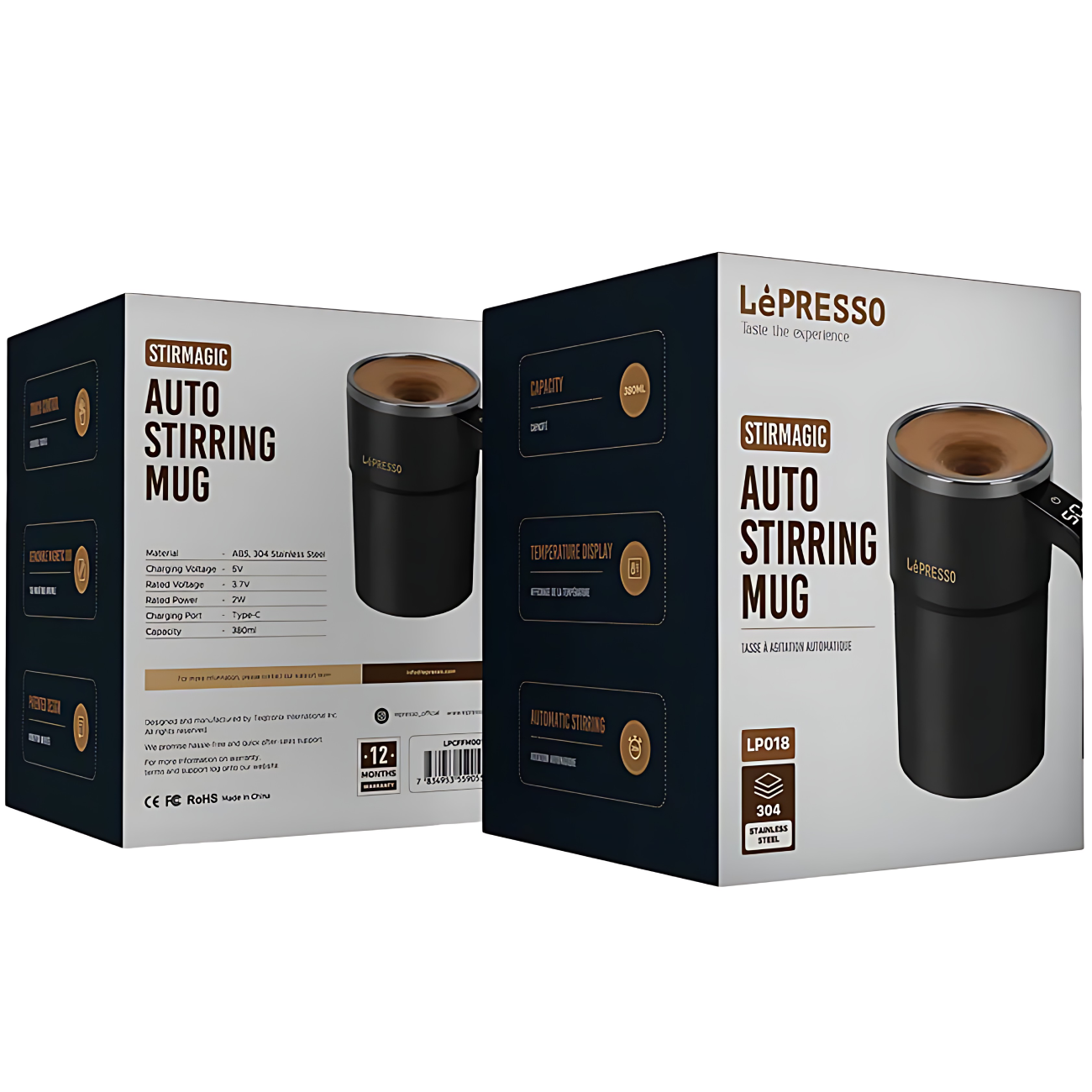 LePresso LP018 Auto Magnetic Stirring Cup LPCFFM0018 ماگ همزن مغناطیسی شارژی لپرسو مدل