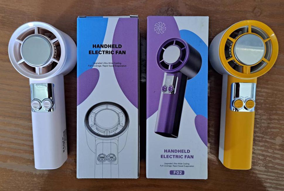 پنکه شارژی دستی توربو جت مدل Turbo Jet Handheld Mini Fan F02