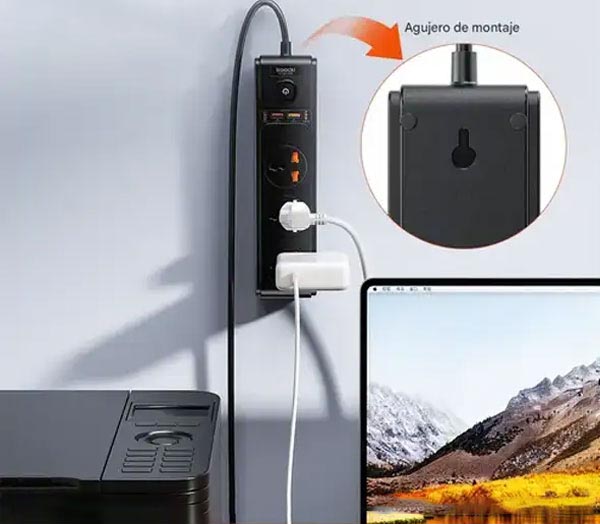 چند راهی برق 2500 وات جویروم JOYROOM 7-in-1 Versatile Power Strip JR-TE1