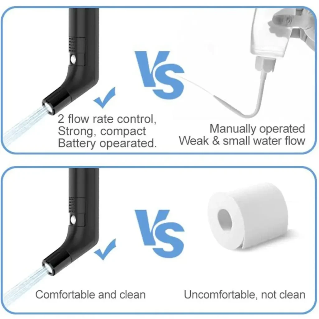 خودشور همراه با شلنگ مسافرتی گرین لاین Green Lion Ccompact Bidet GNCMTBDTSPYBK