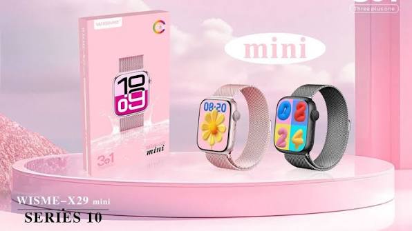 ساعت هوشمند ۴۱ میلیمتری ویسمی مدل WISME-X29 MINI صفحه آمولد و 3 عدد بند