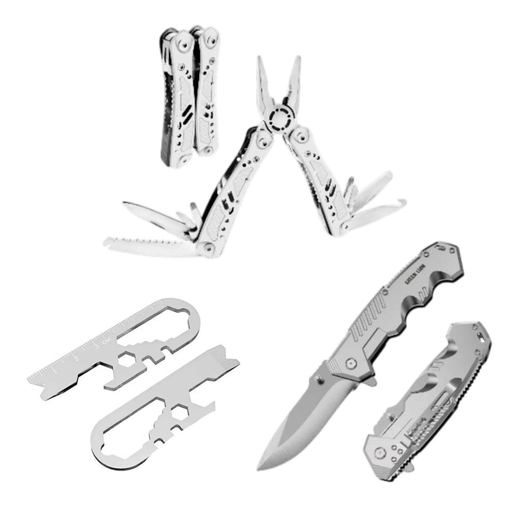 مجموعه انبردست و چاقو 13 کاره گرین لاین Green Lion GMT-400 3 in 1 Multi Tool Set GNGMT400KITSL