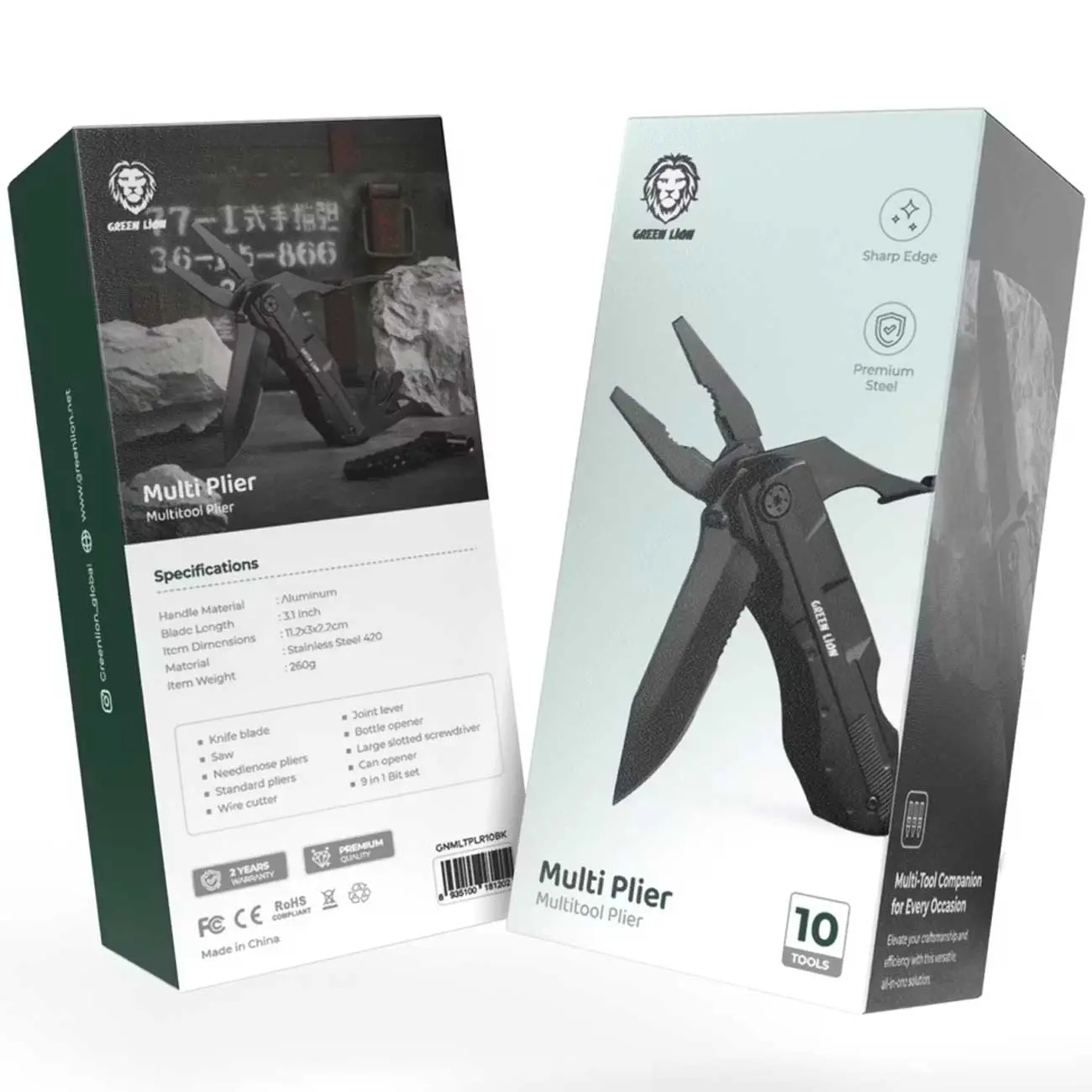 انبردست 10 کاره گرین‌لاین مدل Green Lion GNMLTPLR10BK ابزار تعمیرات کمپینگ