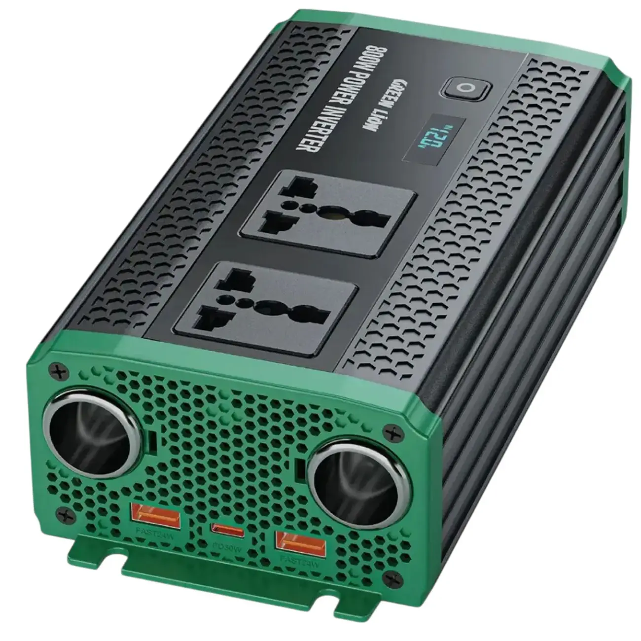 اینورتر خودرو 800 وات گرین لاین مدل Green Lion GC-350 Car Inverter GNGC350CRINBK