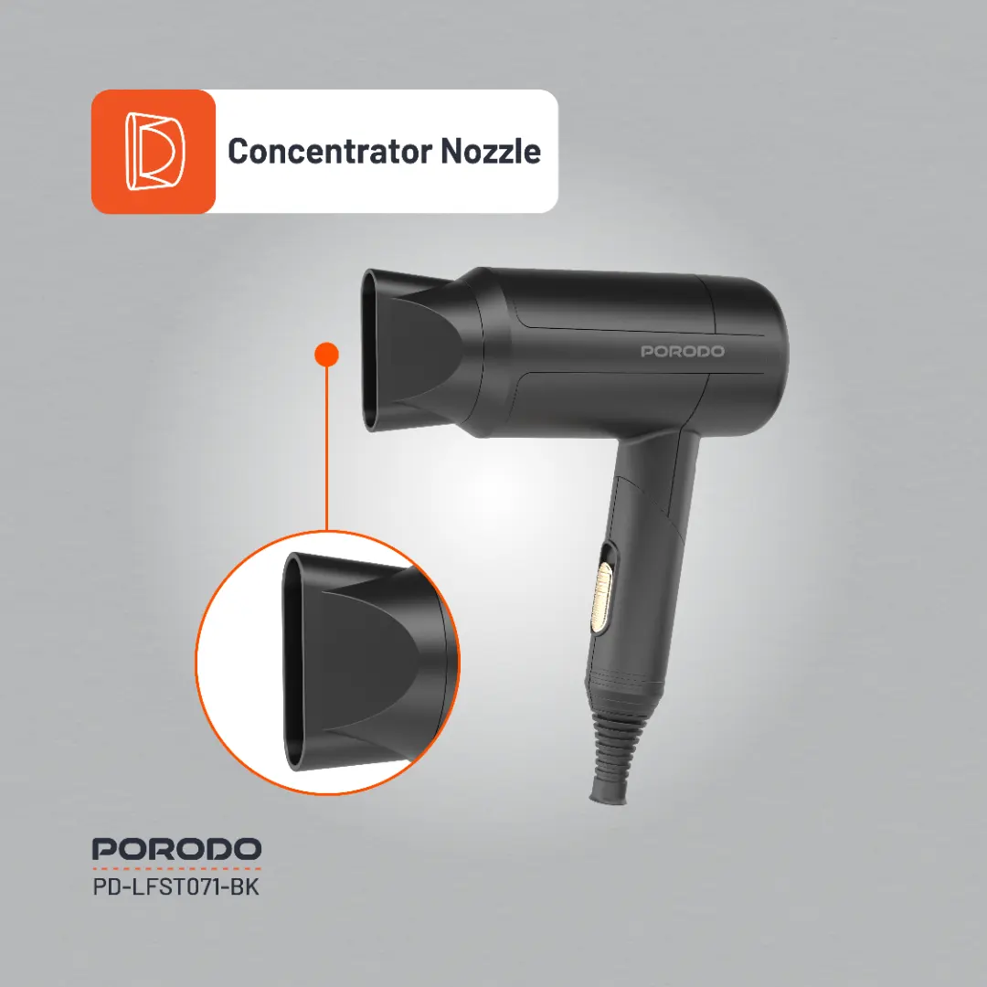 سشوار تاشو مسافرتی 1200 وات پرودو Porodo Lifestyle Foldable Hair Dryer PD-LFST071