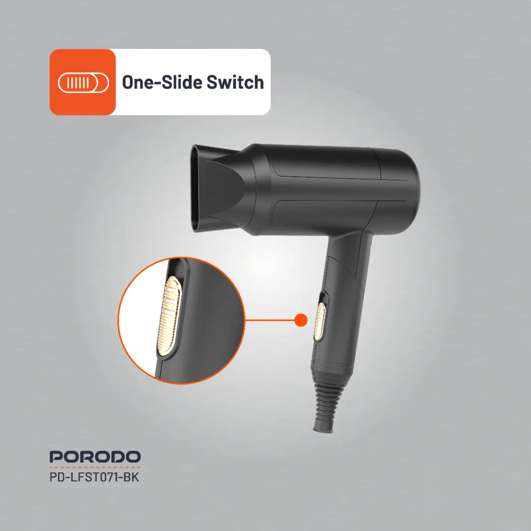 سشوار تاشو مسافرتی 1200 وات پرودو Porodo Lifestyle Foldable Hair Dryer PD-LFST071