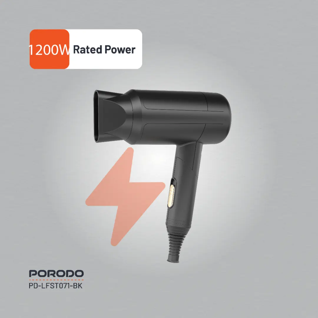 سشوار تاشو مسافرتی 1200 وات پرودو Porodo Lifestyle Foldable Hair Dryer PD-LFST071