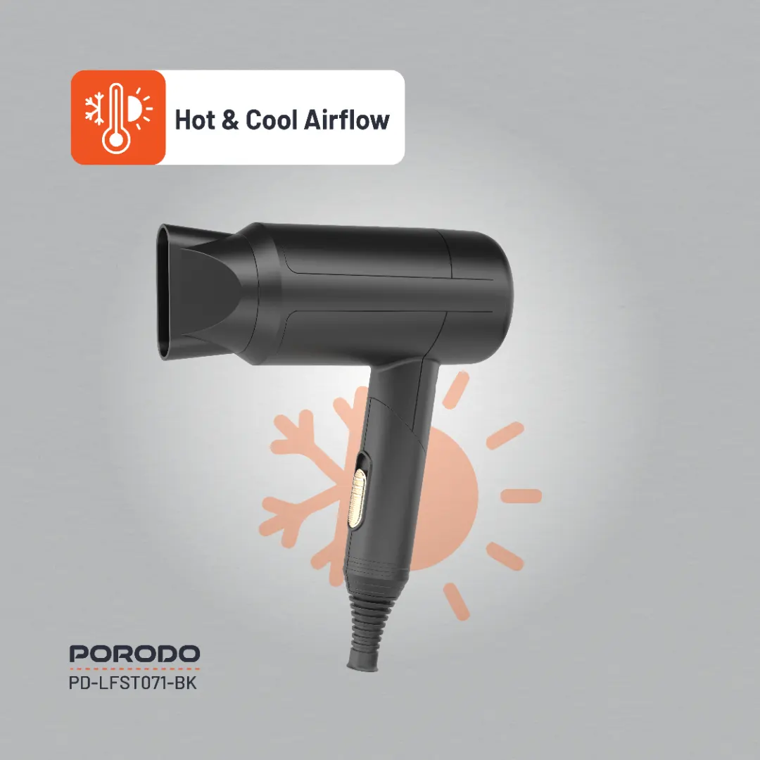سشوار تاشو مسافرتی 1200 وات پرودو Porodo Lifestyle Foldable Hair Dryer PD-LFST071
