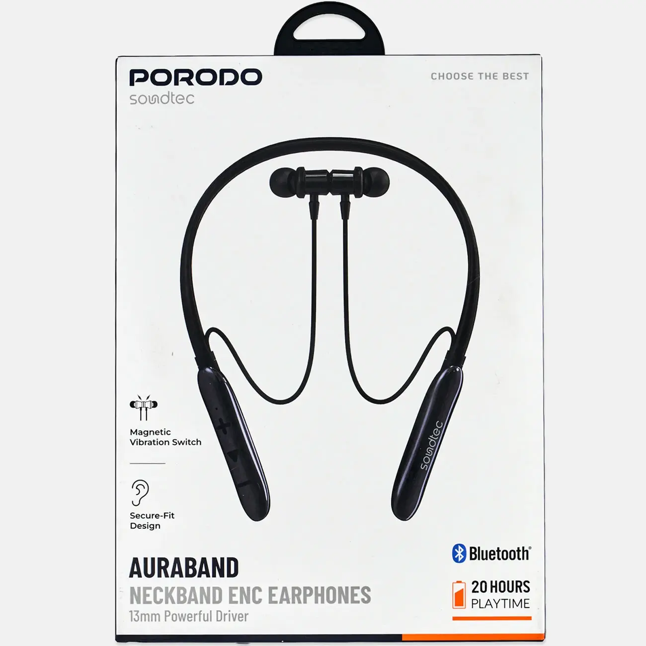 هندزفری بلوتوثی گردنی پرودو مدل Porodo AURABAND PDMT30BK