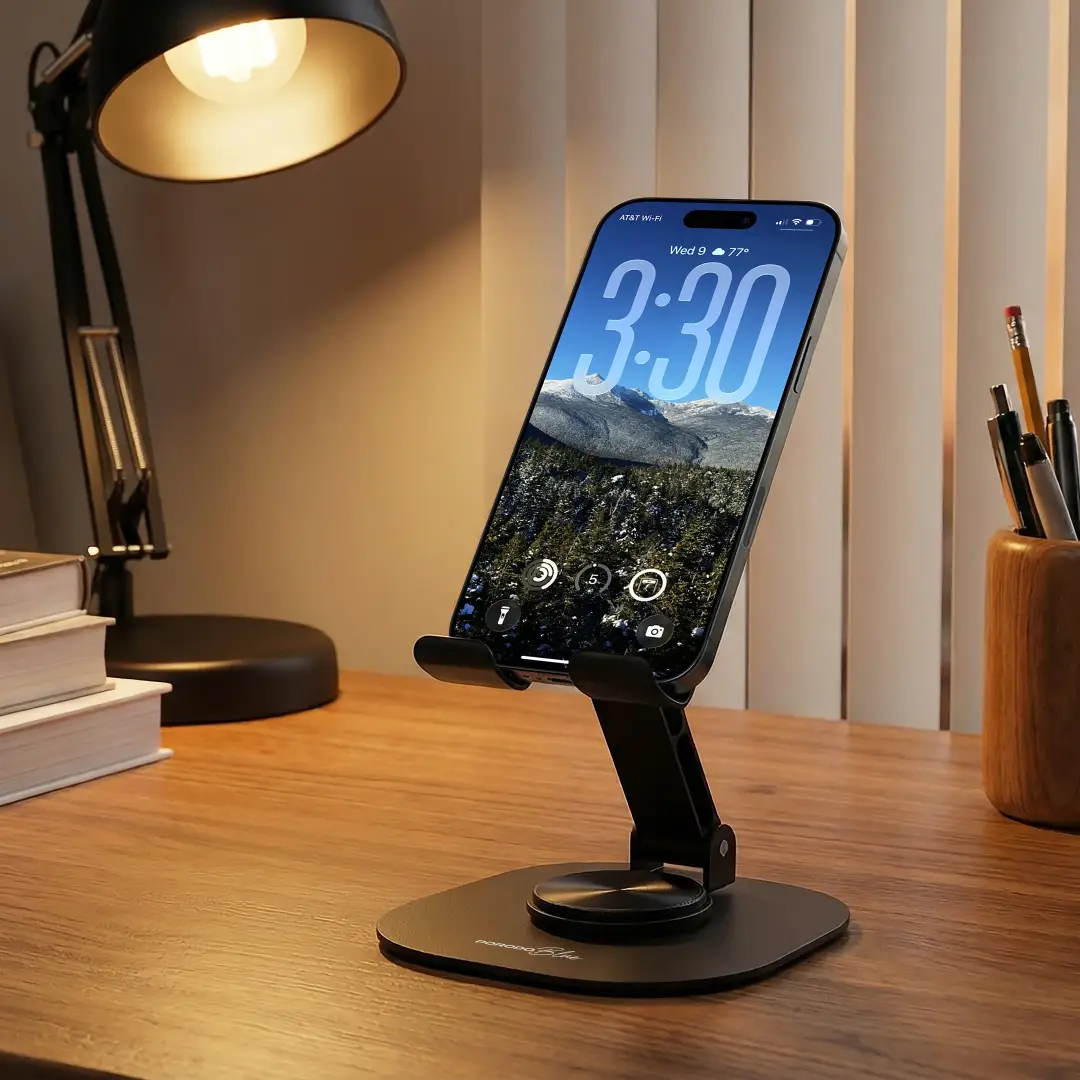 هولدر و استند رومیزی موبایل و تبلت پرودو Porodo Blue Flexa Rotatable Phone Holder PBJX18BK
