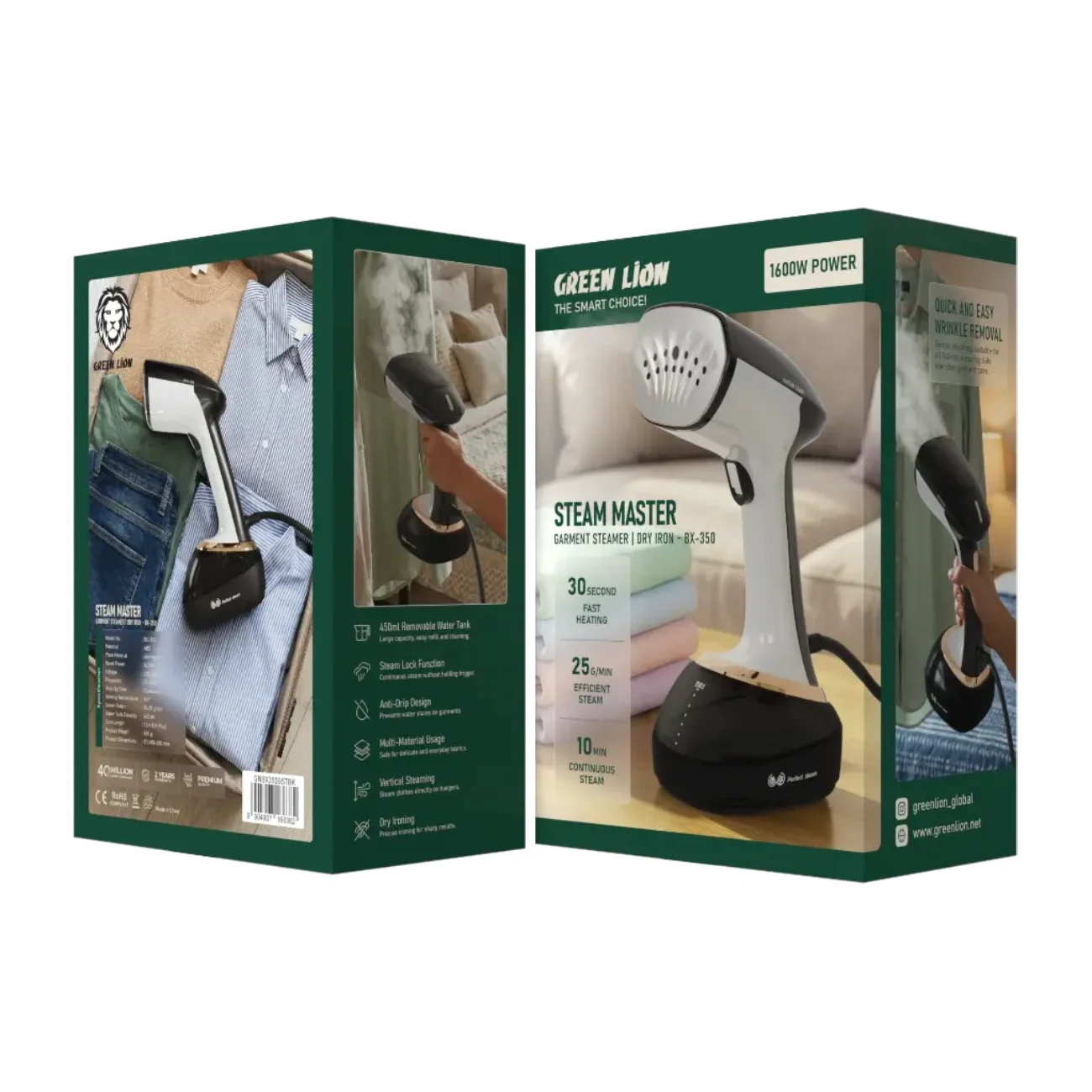 اتو بخار 1600 واتی گرین لاین Green Lion Steam Master Garment Steamer BX-350