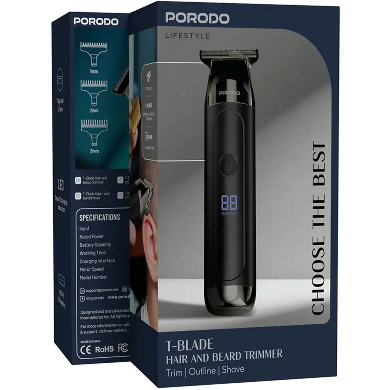 ماشین اصلاح پرودو مدل Porodo T-Blade PDLFST154BK