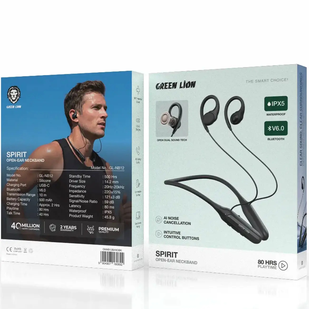 هندزفری گردنی گرین لاین مدل Green Lion Spirit Open-Ear Neckband GL-NB12