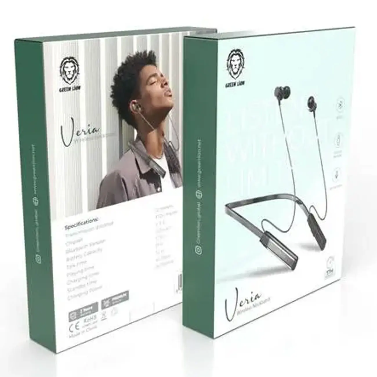 هندزفری گردنی گرین لاین مدل Green Lion Veria Wireless Neck Band GNVERIANBBK